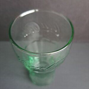 Libbey Green 6.25 Oz Coca Cola Juice Glasses 4.5 inches tall